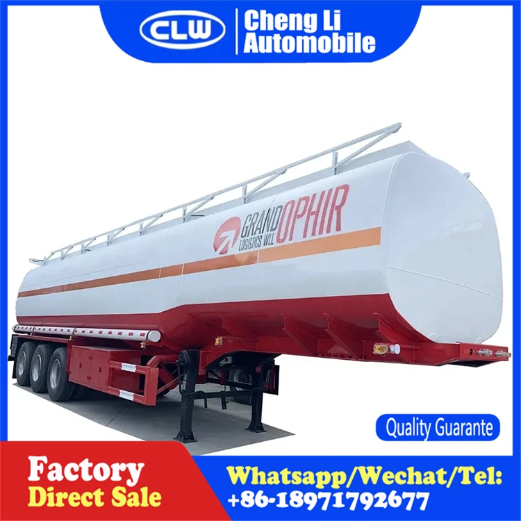 China 3 Axles 40000 Liters Carbon Steel Diesel Fuel Crude Oil Liquid Transport Tanker Semi Trailer