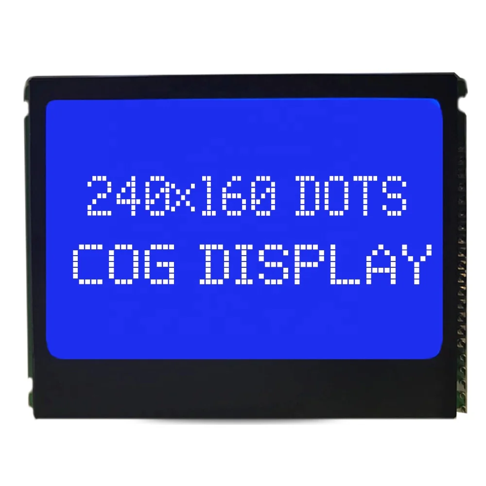Custom size blue background STN display type COG module graphic lcd 240*160