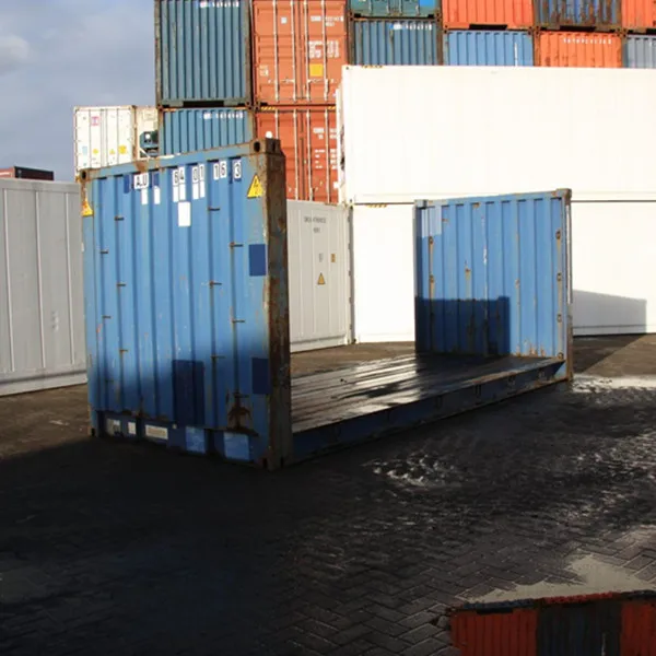 CSC Certified Custom Color Logo Corten Steel Fixed Corner Post 20ft 20 ft Flat Rack Container for Sale