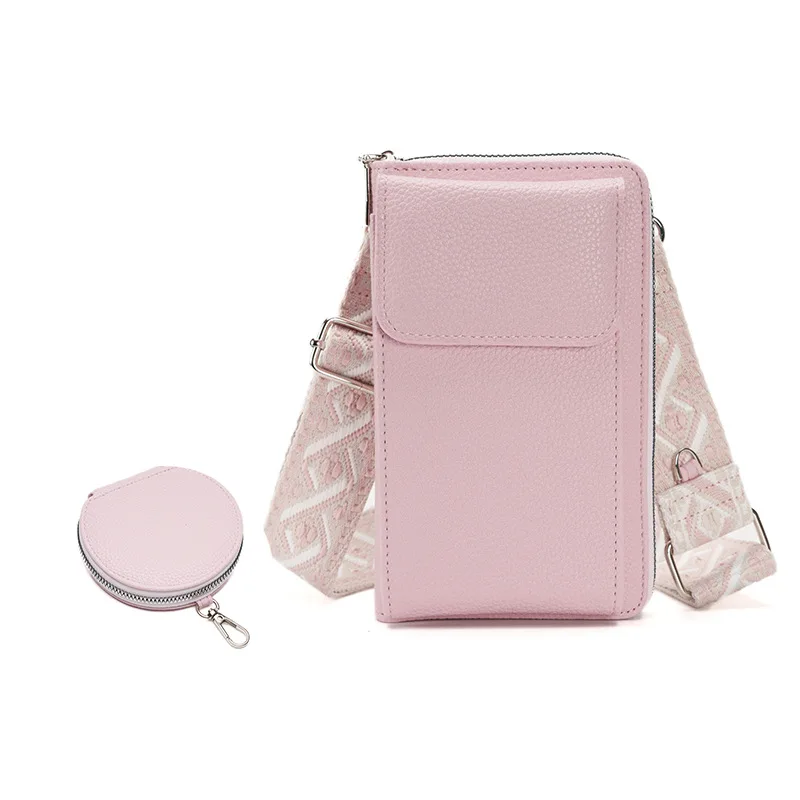 2024 Trend Phone Bag Custom Detachable 2PCS Dual Pouch Wristlet Coin Purse Women Phone Purse Shoulder Bag