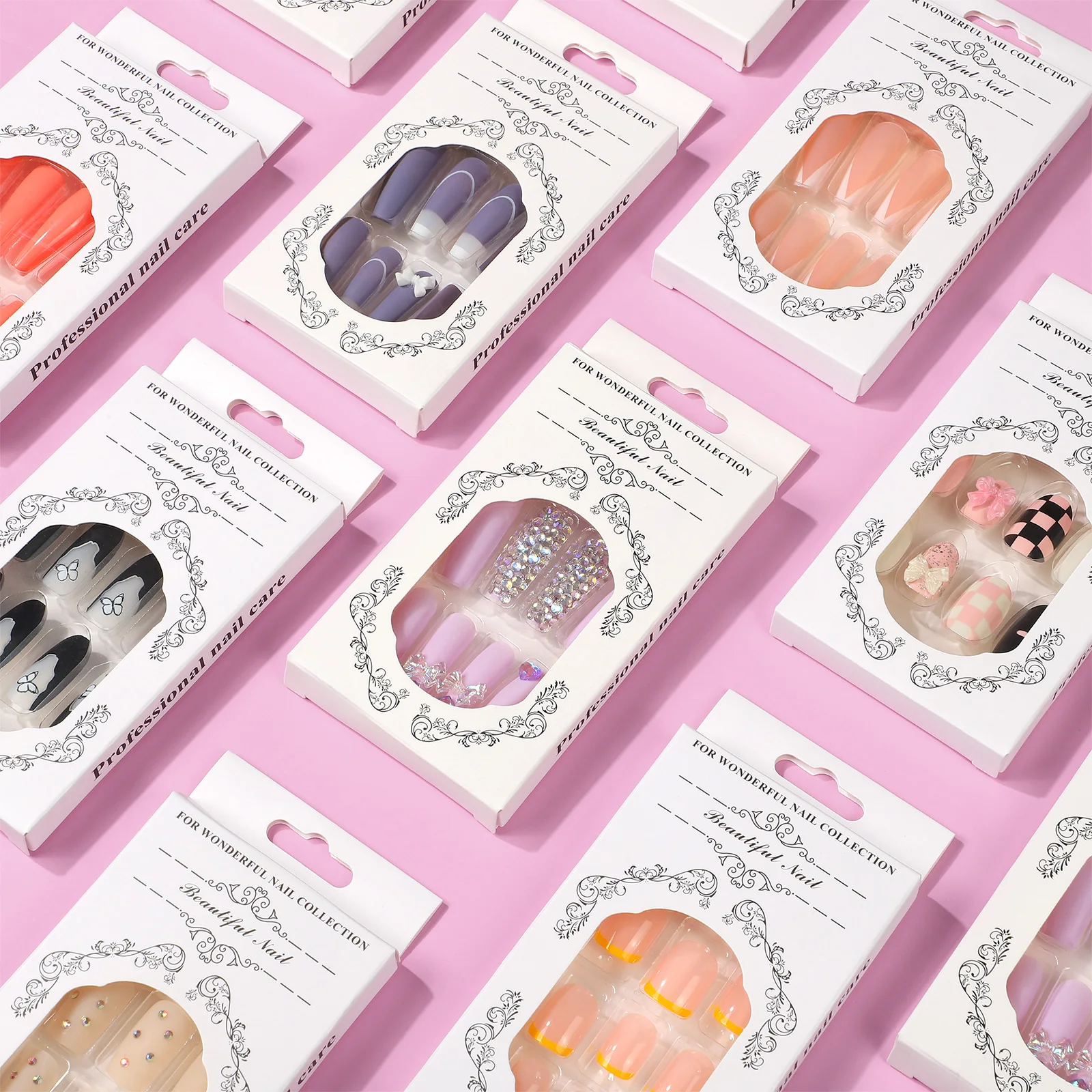 Накладные ногти на заказ, накладные ногти ручной росписи, искусственные ногти с богатым покрытием, французский художественный стиль, цветные, эко-дизайн