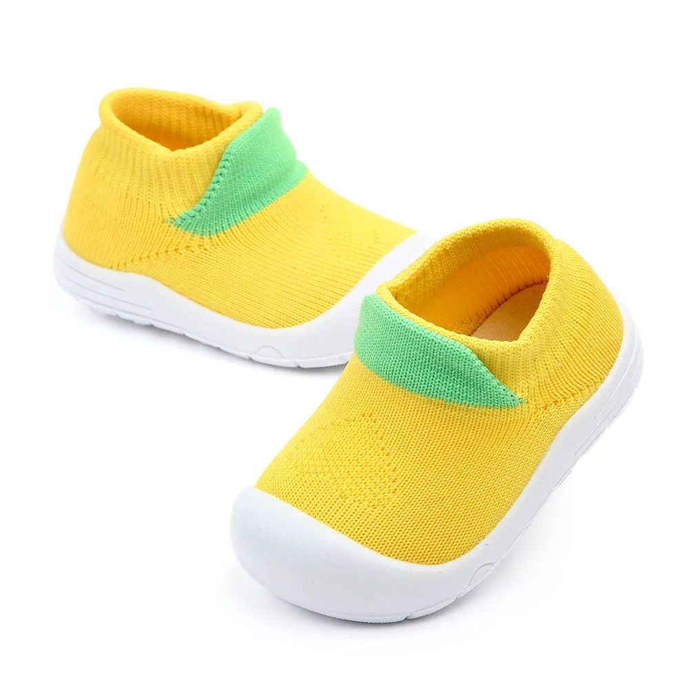 Pure Color Latest Baby Sock Shoes Kids Baby Prewalker Shoes