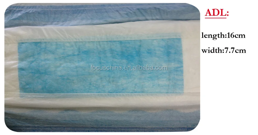 Hot Air ADL Nonwoven for Baby Diapers Raw Materials Blue Green White ADL