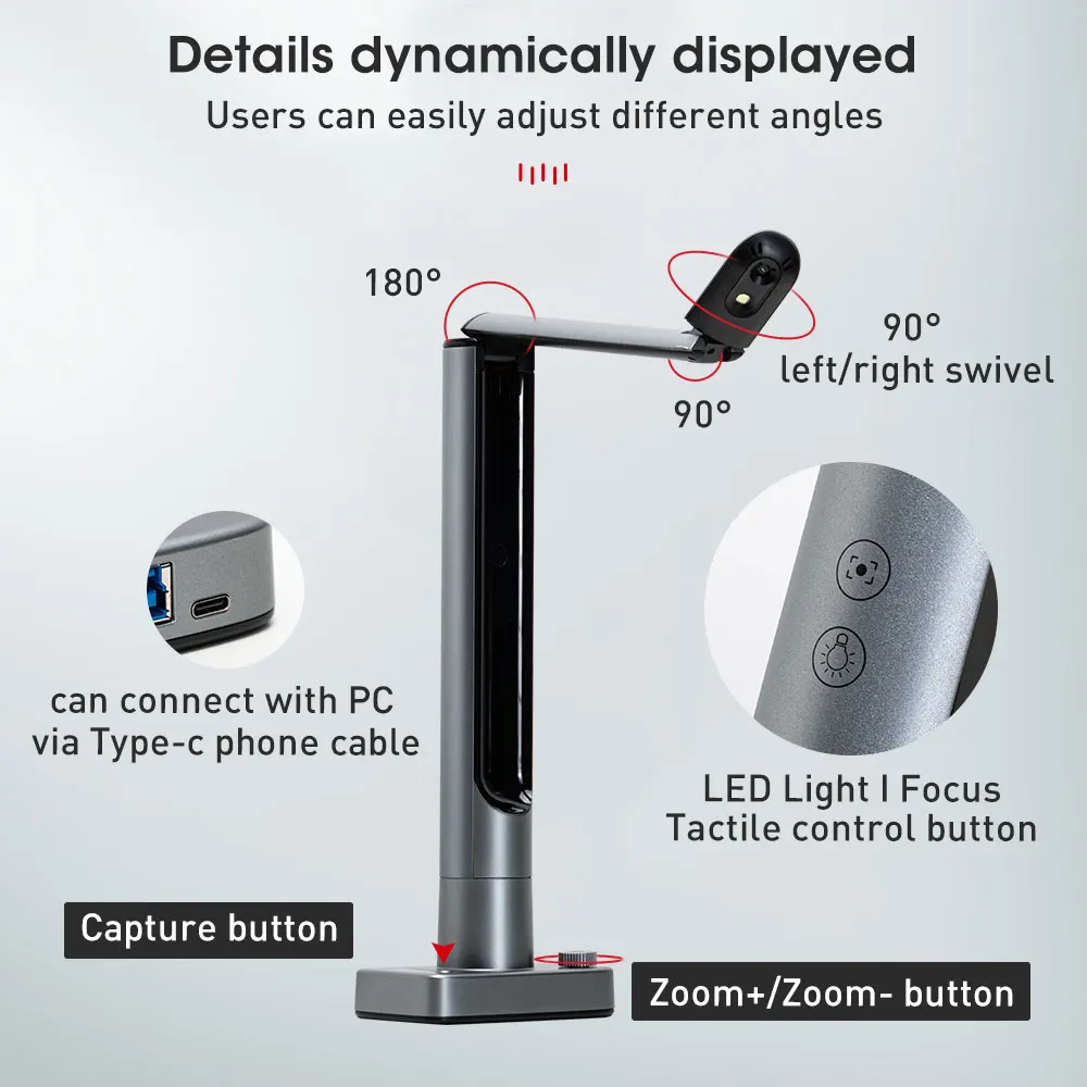 OEM Portable Smart Visualizer Camera Ocr A3 Document Scanner For Teacher Education Office