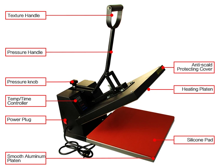 Simple style T shirt printing machine heat press machine for sale