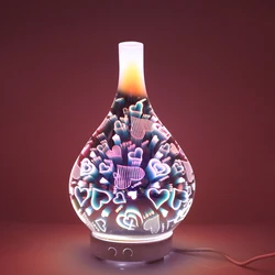 7 Changing Color LED Light 100ML Glass Aroma Diffuser 3D Essential Oil Aroma Difuser Perfume Scent Air Diffuser