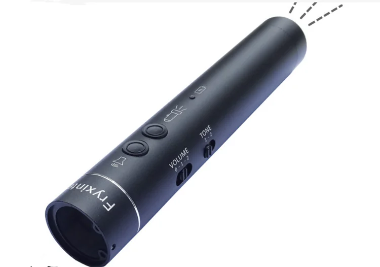 High Quality Professional Training Aluminium Alloy 3 Tones Rechargeable Electronic Whistles with Flashlight