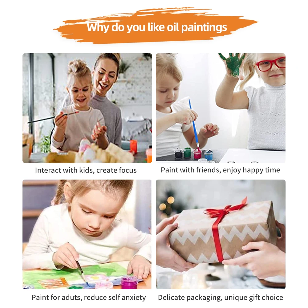 DIY Framed Clear and romantic moon scenery Painting By Number Kits On Canvas  Acrylic Paint Custom Paint By Number For Adults