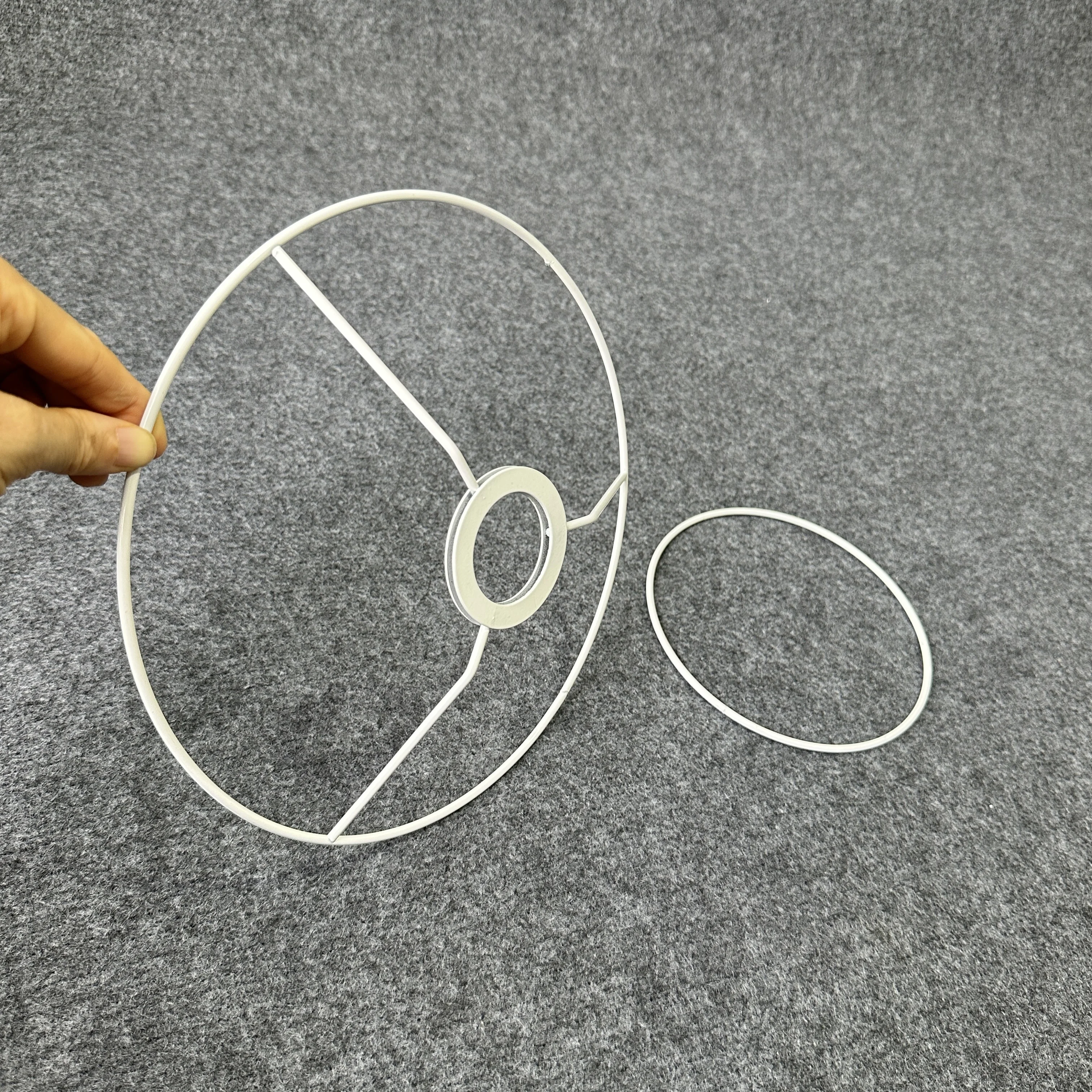 Customization Modern Iron Ring Metal Parts Wire Lampshade Frame For Lighting Fixtures