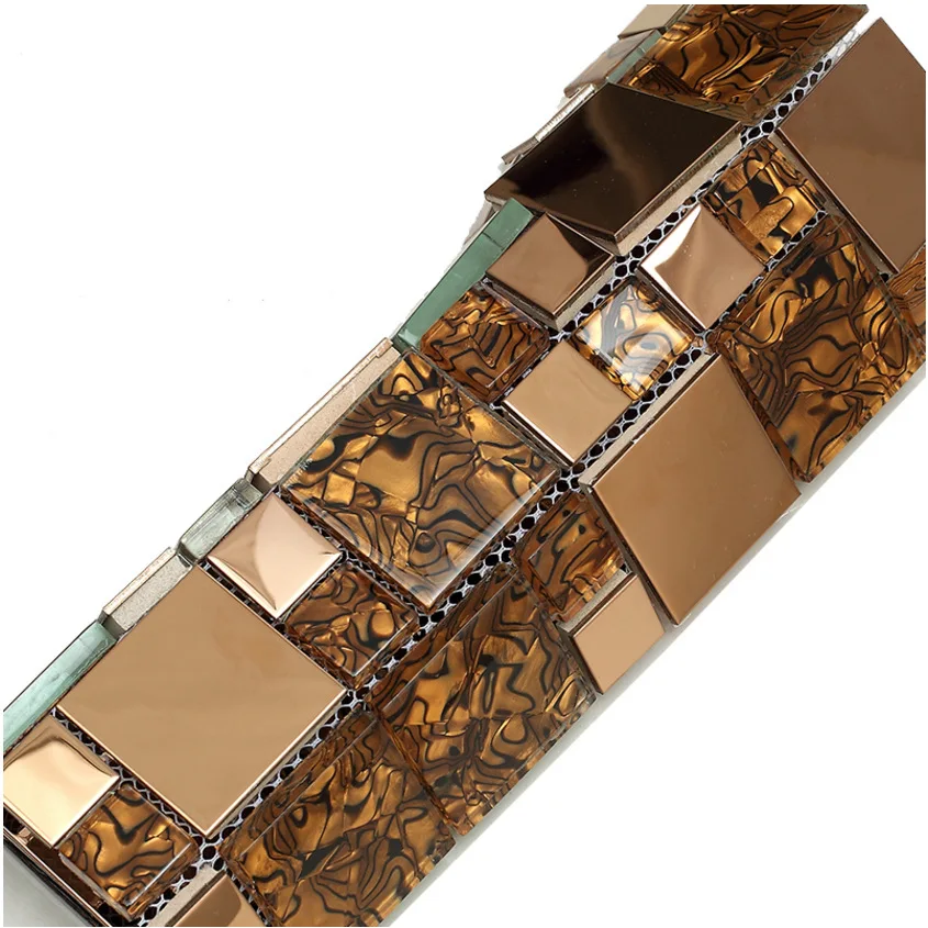 Most Popular Crystal Glass And Metal Mosaics Tiles