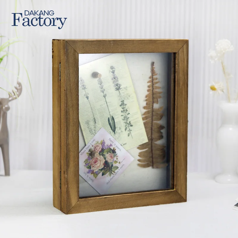 Wholesale Customized MDF Photo Shadow Box with Glass Frame Wood Frame for Photos