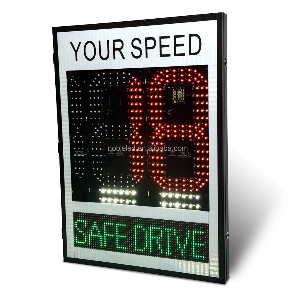 Solar 188 Digit And 1 Line Display Slow Down Radar Speed Limit Sign
