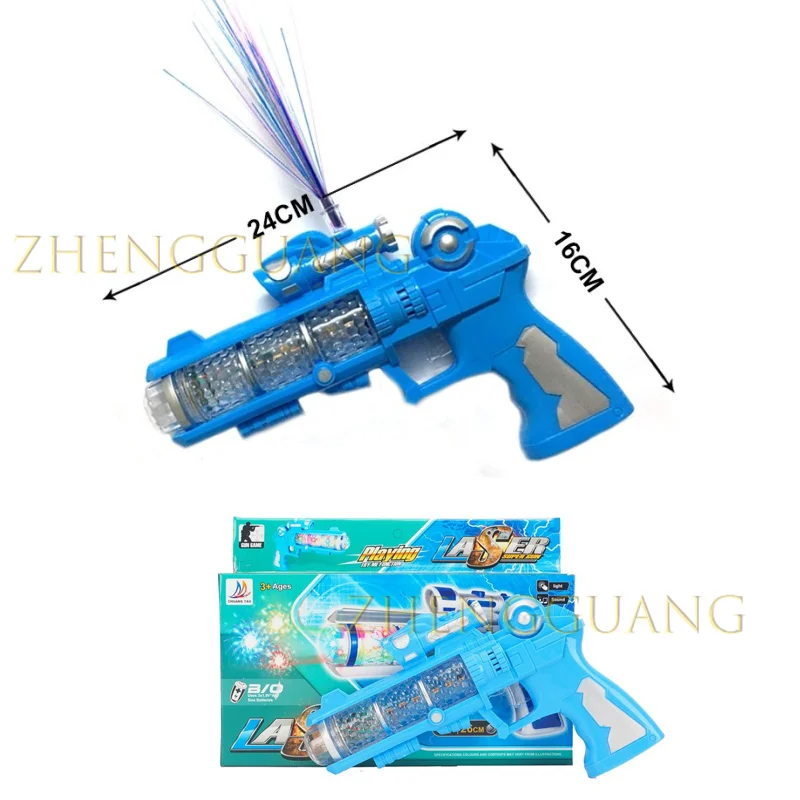 Zhengguang Toys Hot Selling Wholesale Plastic Projection Toy Gun Kids Electric Vocal Gun Toy With Lights
