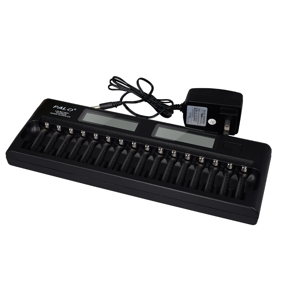 No. 5 AA/7 AAA rechargeable battery Certified 16-slot LCD battery charger multi-function fast charge discharge KTV microphone
