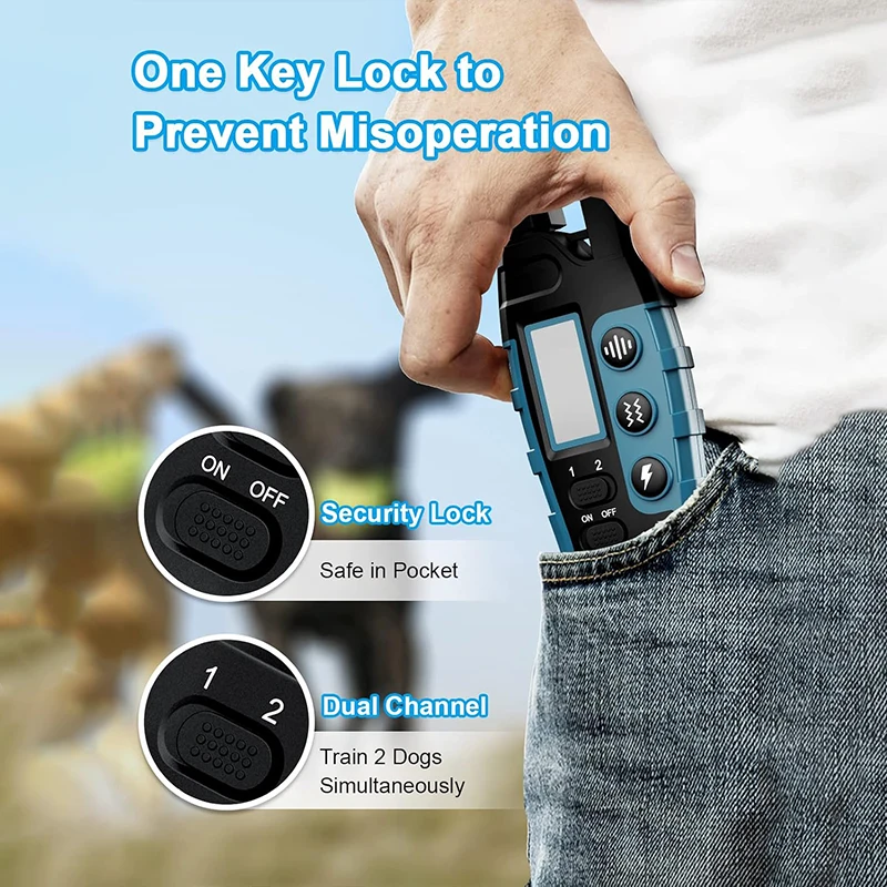 Factory Custom One Tow Two Dog Stop Bark Control Training Collar Remote Control Pet Stop Bark Shockproof Dog Collar