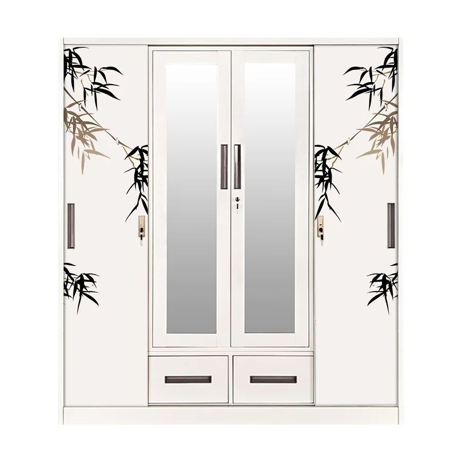 4 door clothing steel locker wardrobe metal almirah design wardrobes bedroom modern metal steel