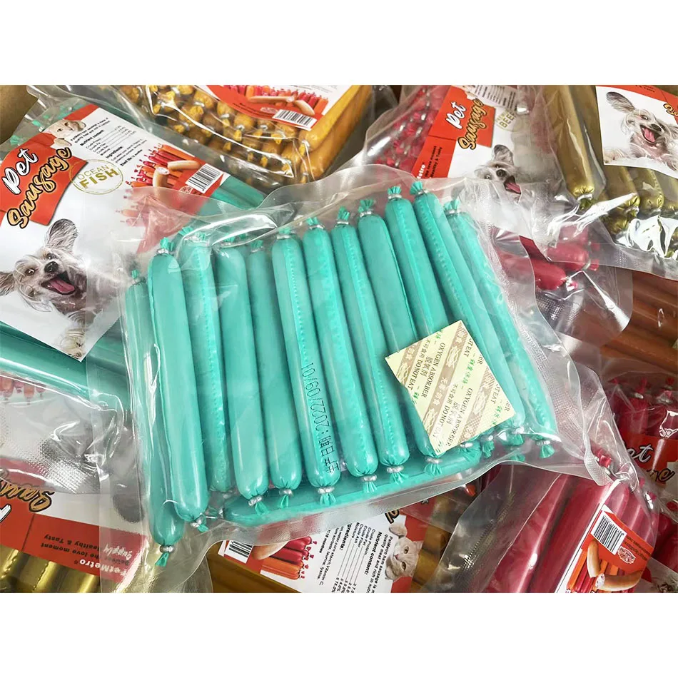 OEM Hot Selling Bulk Pet Snacks Pet Sausage Dog treats dog snacks High Protein ham sausage