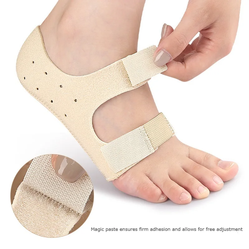 Wholesale Cheap Price New 2-In-1 Velcro Heel Arch Cover Flat Foot Support Foot Pad Soft Shock Absorbing Foot Guards