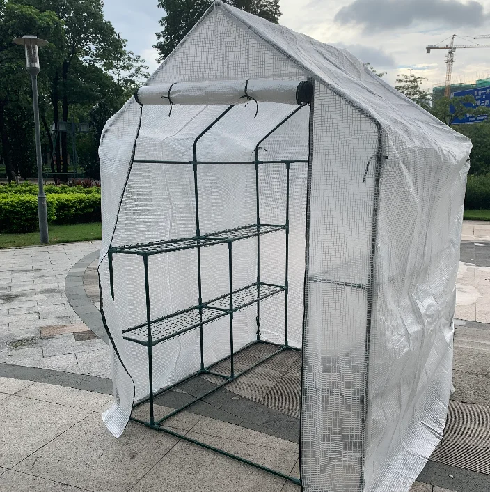 Walk in Greenhouse Portable Mini 8 Shelves Outdoor 3 Tier Green House