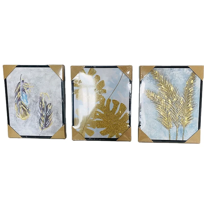 3d Colour 3 Panels Decoration Big Room Minimalist Home Decor Fabric Canvas Frame Silk Handmade Oil Painting