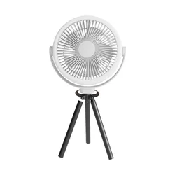New Arrival Tripod Camping Rechargeable Travel Outdoor Fan Desktop Hanging Ceiling Fan With Light