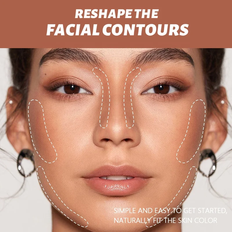 Wholesale 8 Colors Face Makeup High Quality Reshape Facial Contour Long Wearing Lightweight Liquid Contour OEM Bronzer Cosmetics