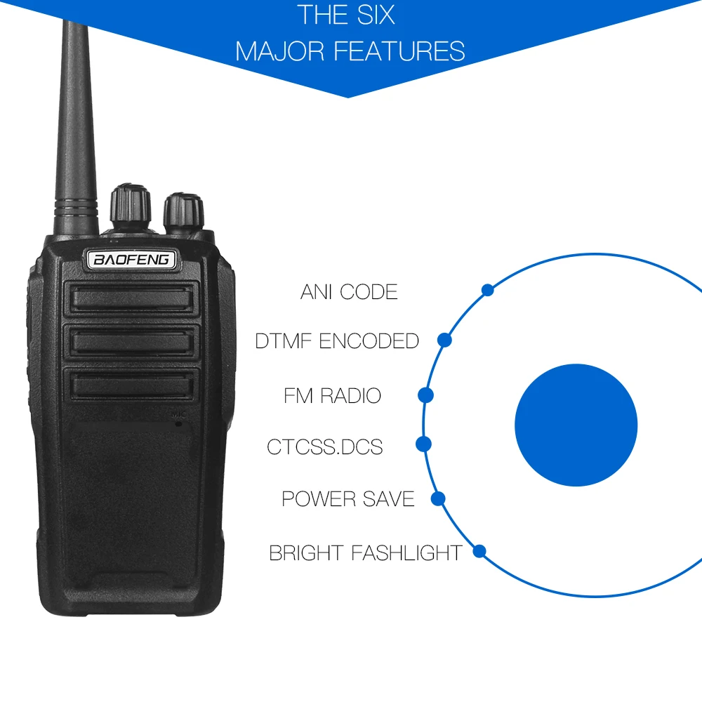 Baofeng UV-6D 5watt VHF UHF Radio Handheld walkie-talkie two way radio with 1800mAh battery