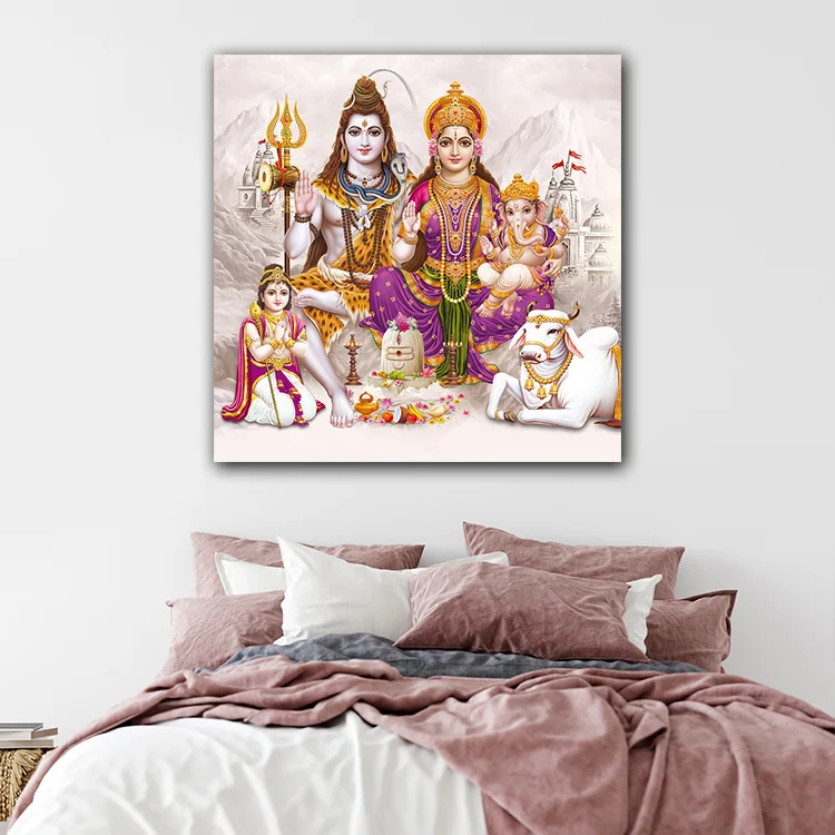 Оптовая продажа Индийский Бог храм слон религия Картина на холсте настенные картины украшение для