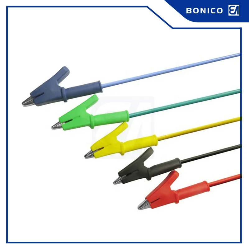 Никелевый зажим типа «крокодил» с штабелируемым банановым штекером 4 мм