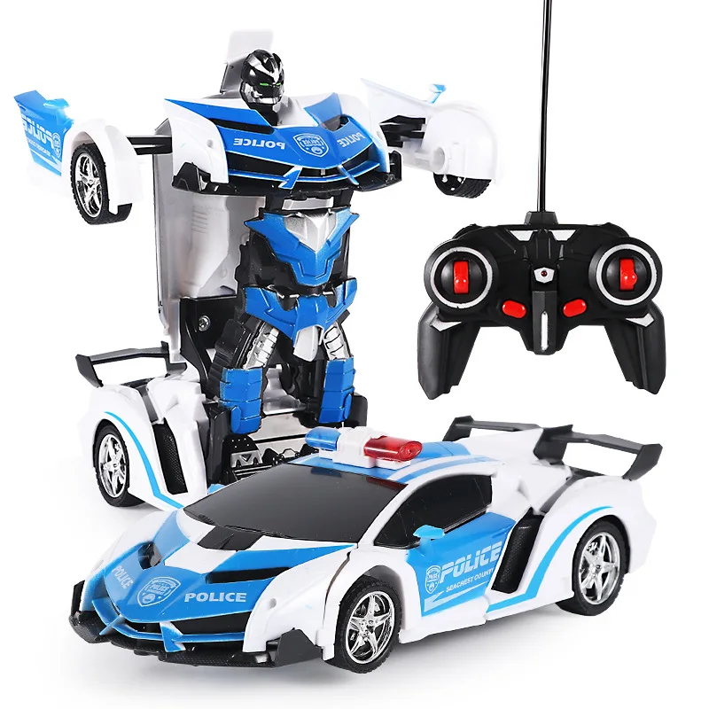 1:18 One Key Deformation Kids Remote Control Car Toy RC Car Robot Model Radio Control Car Toys