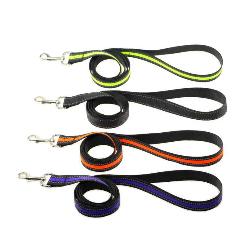 Custom Cheap Black Nylon Reflective Pet Products Small Puppy  Dog Leash