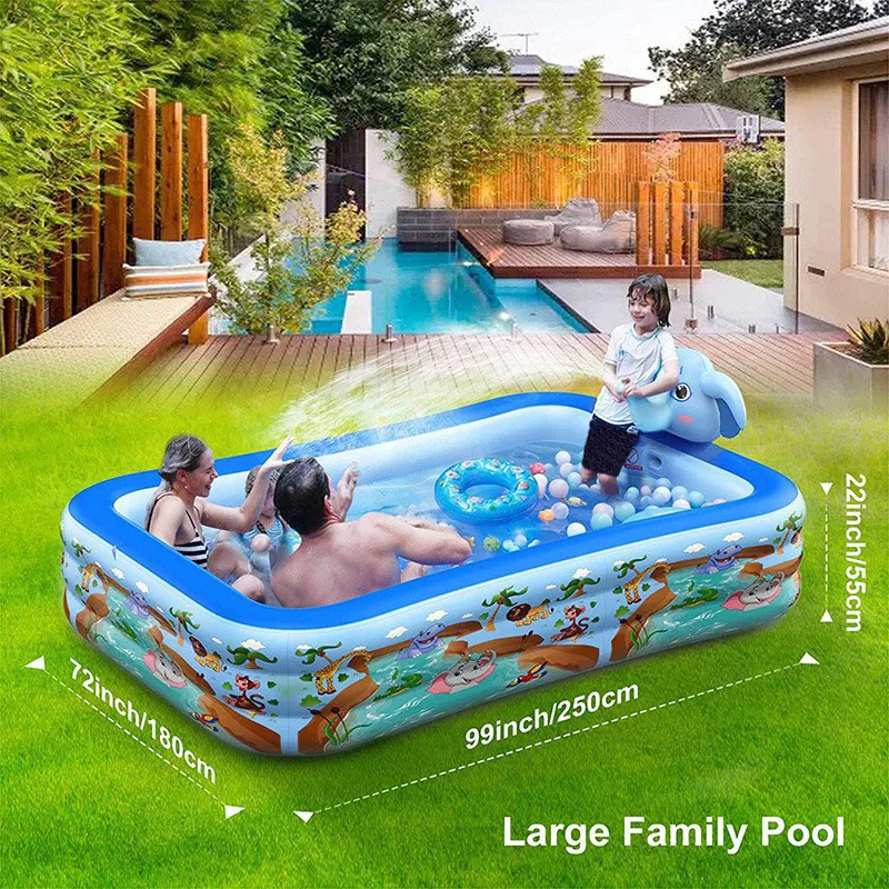 Hot sell inflatable sprinkler elephant baby play swimming pool outdoor amusement toys