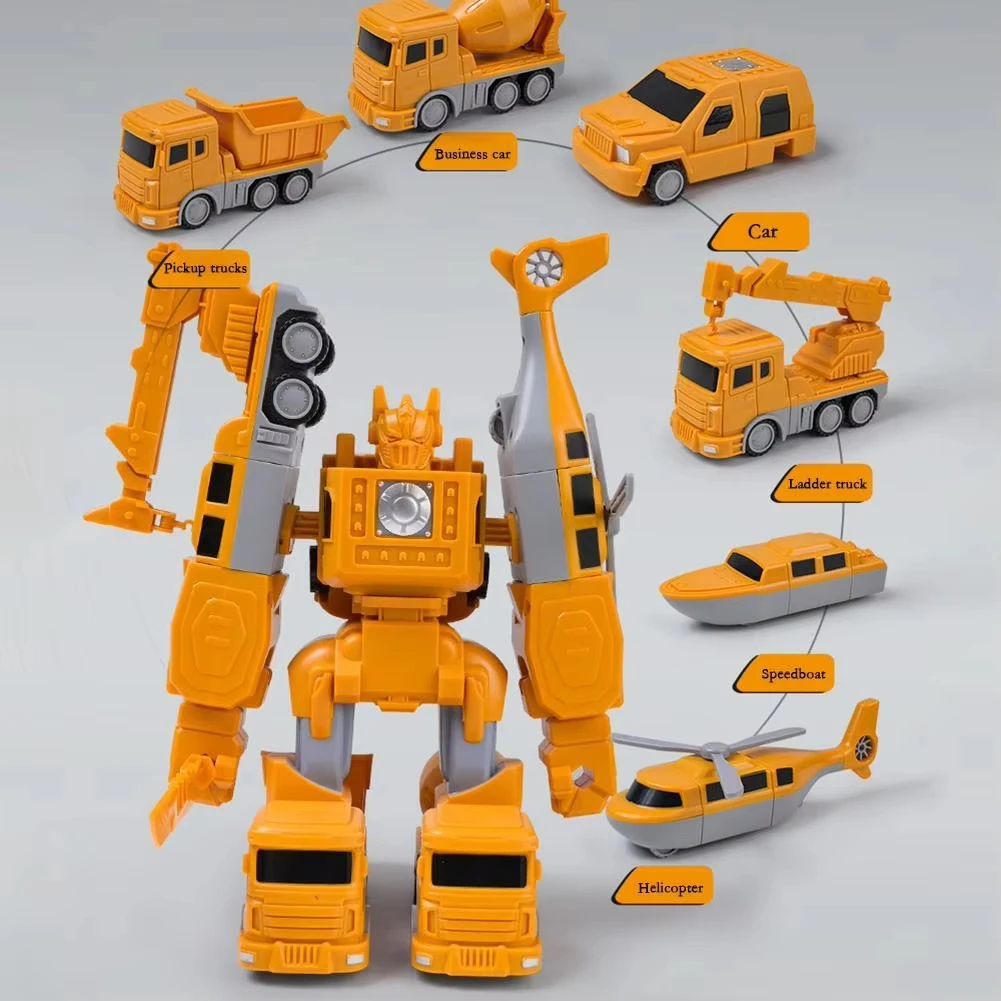 Innsfash Magnetic Transform Engineering Car Assembled Toys Toddlers Robot Toy Outdoor Construction Vehicles Building Blocks Toys