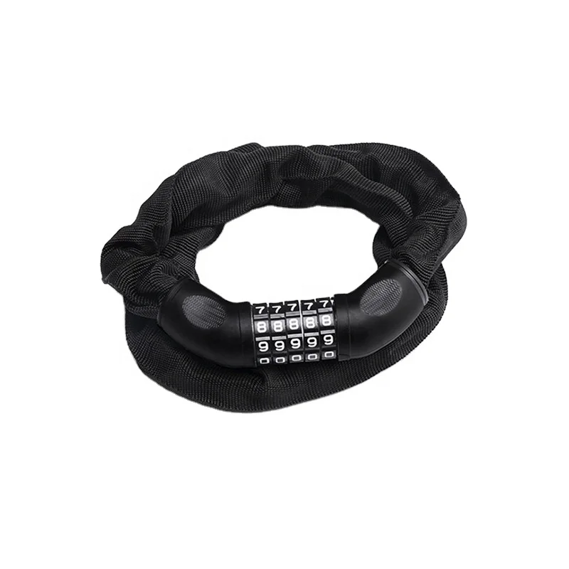 For Motorcycle Bicycle Riding Accessories Bicycle Electric Vehicle 5-digit Combination Anti-theft Chain Lock
