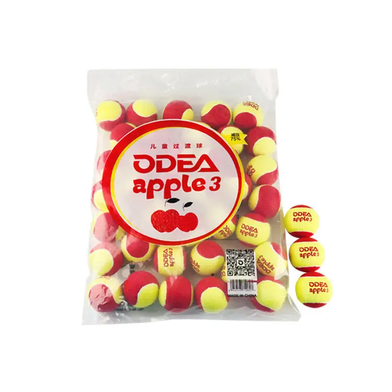 Good Quality ITF Approved Custom Logo Stage 3 Low Pressurized Red Tennis Ball For Kids