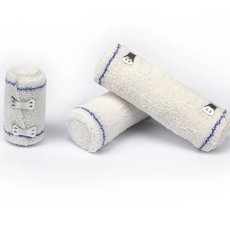 Эластичная пористая бандажная повязка из спандекса дышащая ткань эластичная белая хлопковая простая высокоэластичная с зажимом