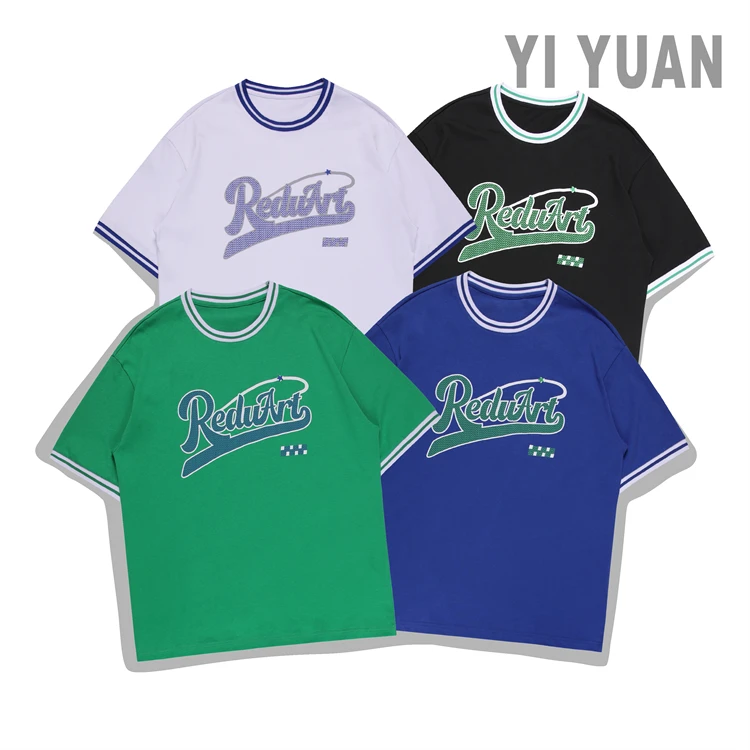 Summer Streetwear Women Clothing Custom Graphic Puff Print Drop Shoulder Cotton Oversized Breathable Casual T-shirt