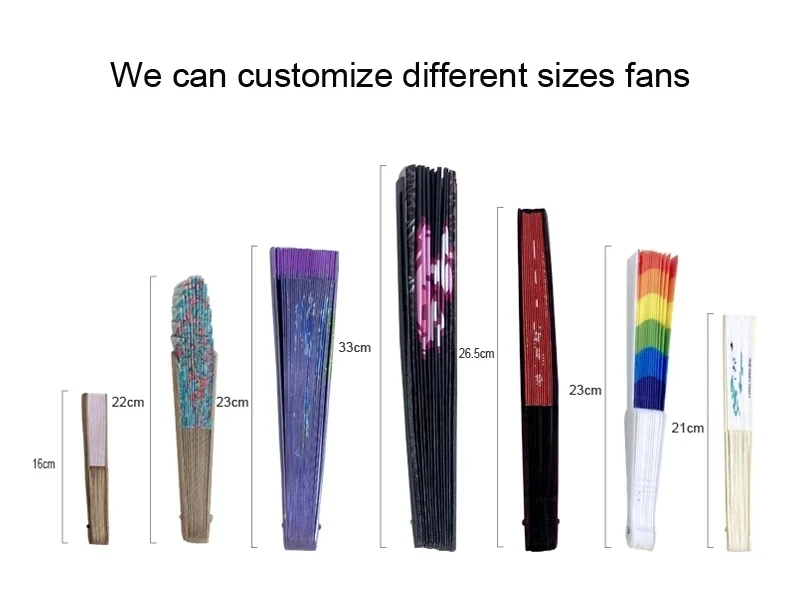 2024 Wholesale High Quality Custom Printed Logo Promotional Folding Paper/Fabric Plastic Hand Held Fan Printed Fans