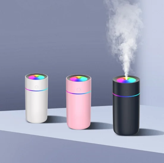 Dropshipping New Arrival 350ml Mini Air With Led Lights and Cool Mist Humidifier Car Humidificador