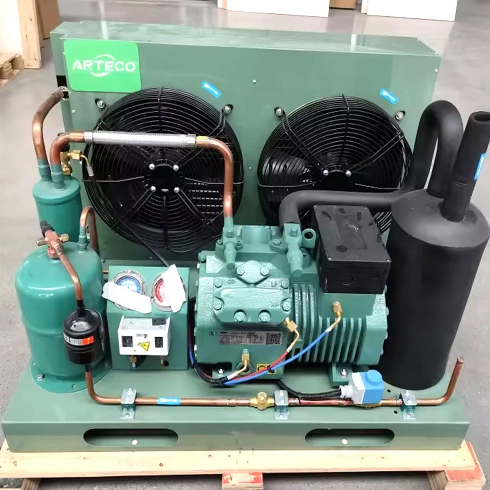 4FES-5Y Reciprocating Compressor Bitzer Refrigeration Condensing Unit 5 HP 3.5KW -10℃