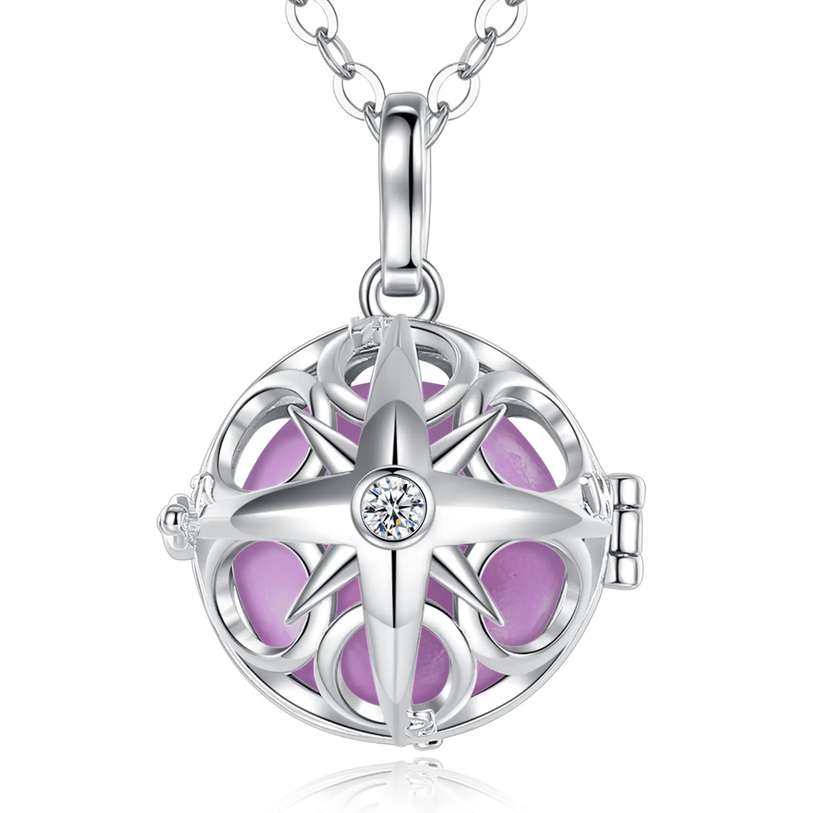 North Star Pregnancy Chime Caller Mexican Bola Balls Polaris Harmony Ball Locket Necklace