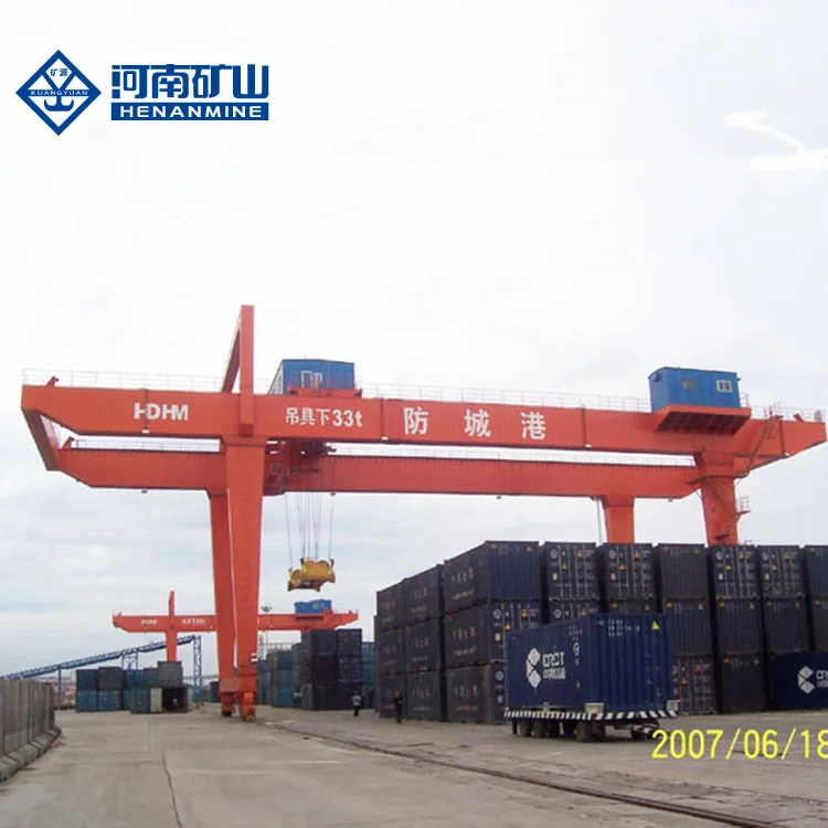 Long service life Safe Cabin Control 15ton 17ton 19ton 21ton 23ton Lifting container RMG Rail Mounted Container Gantry Crane