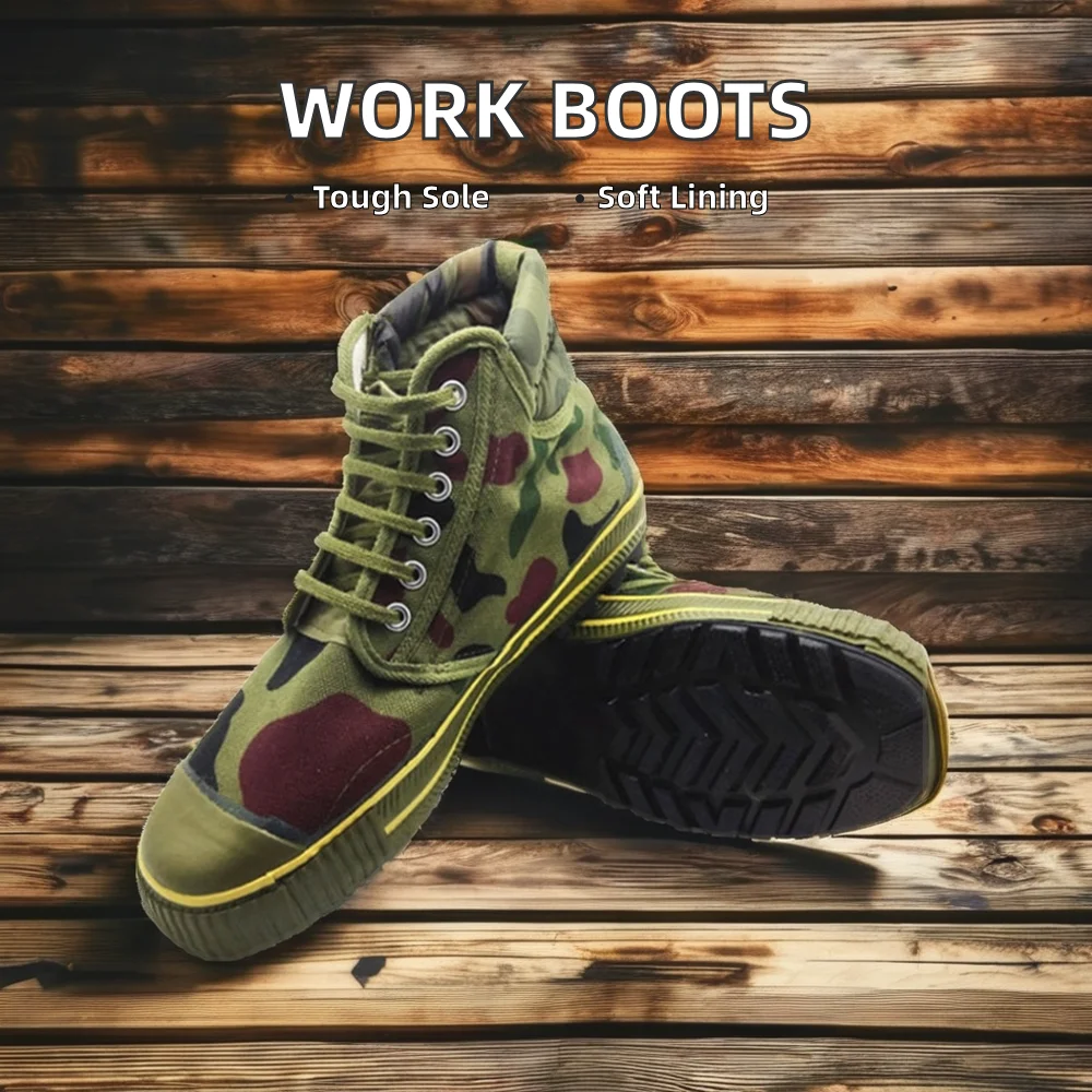 Cheap Breathable Canvas Work Shoes for Spring & Autumn Non-slip & Wear-resistant Rubber Sole Security Training Boots for Summer