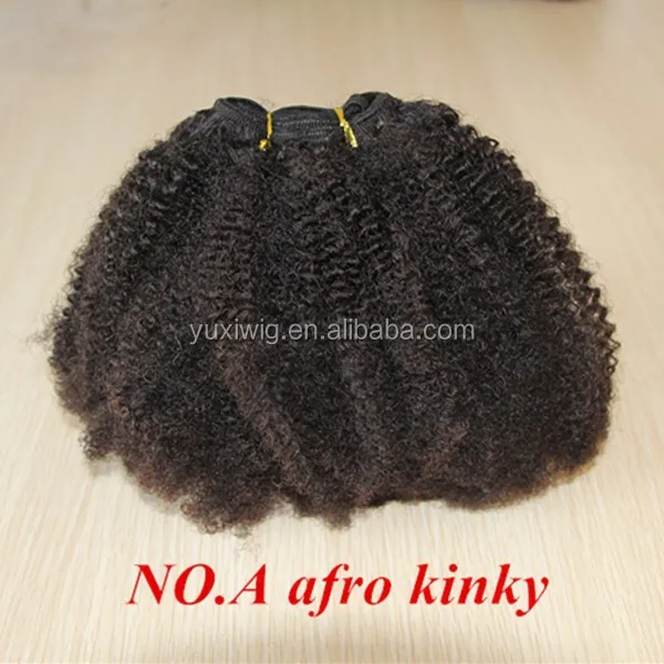 wholesale price tight afro kinky curly clip in hair extensions 100% virgin hair