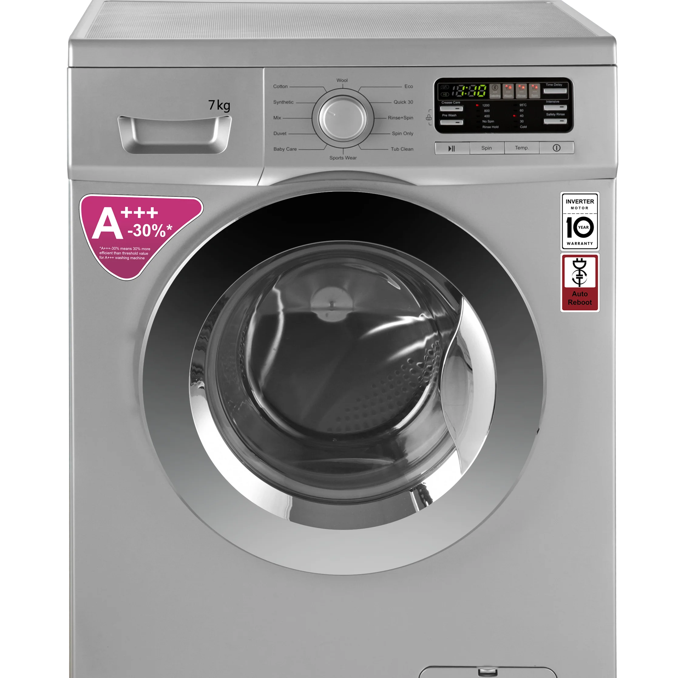 7kg Sliver color Full Automatic washing machine/ LGdesign front loading washing machine/Wholesale home appliances