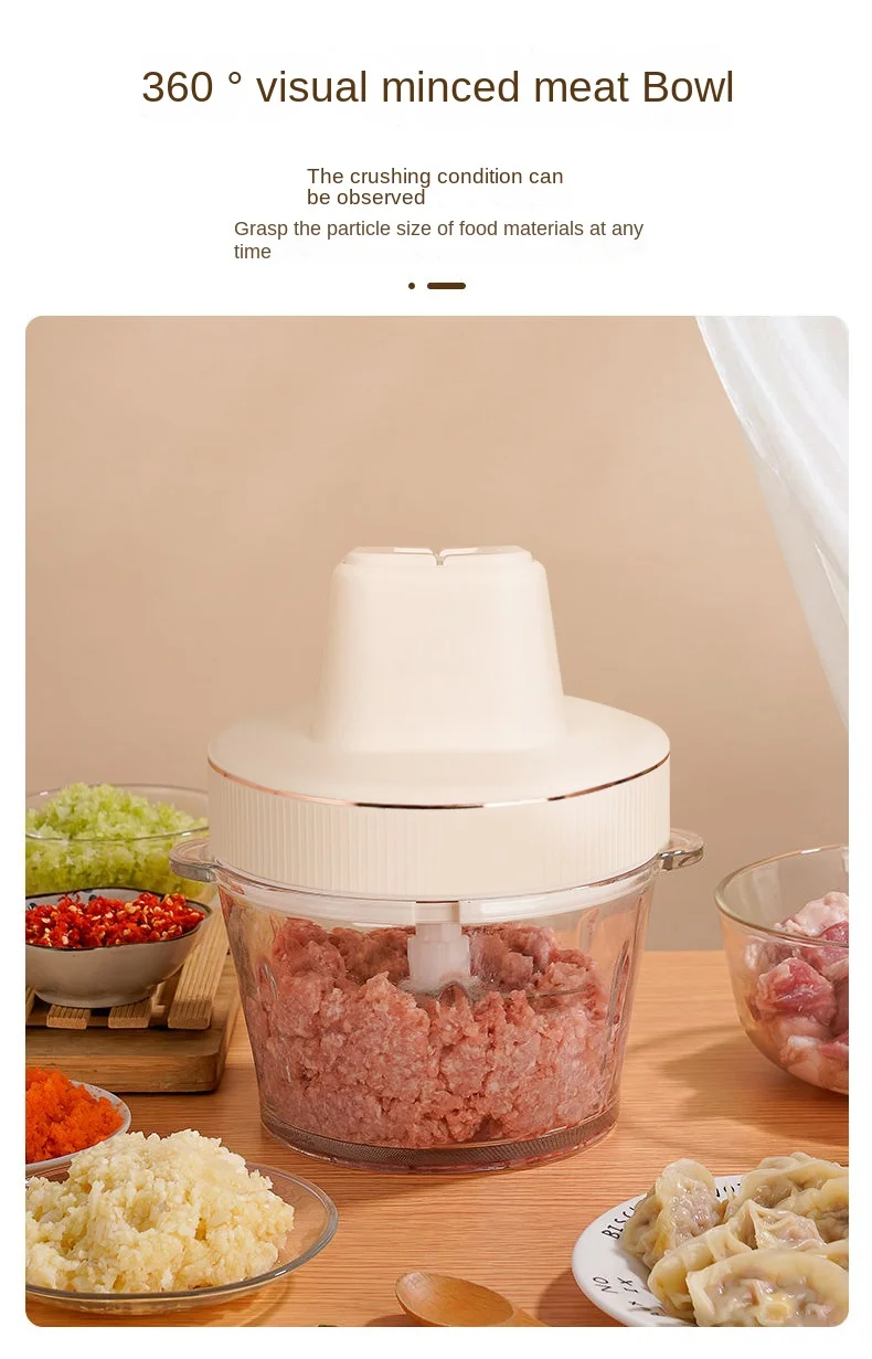Home Kitchen Food Grinders Cheap Small Best Meat Chopper Automatic Electric Meat Grinder 2L