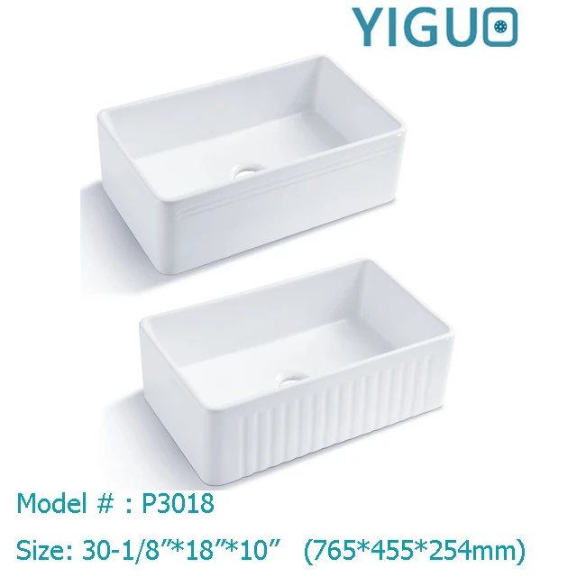 high quality single bowl style and apron front installation type ceramic farmer sink # P3020
