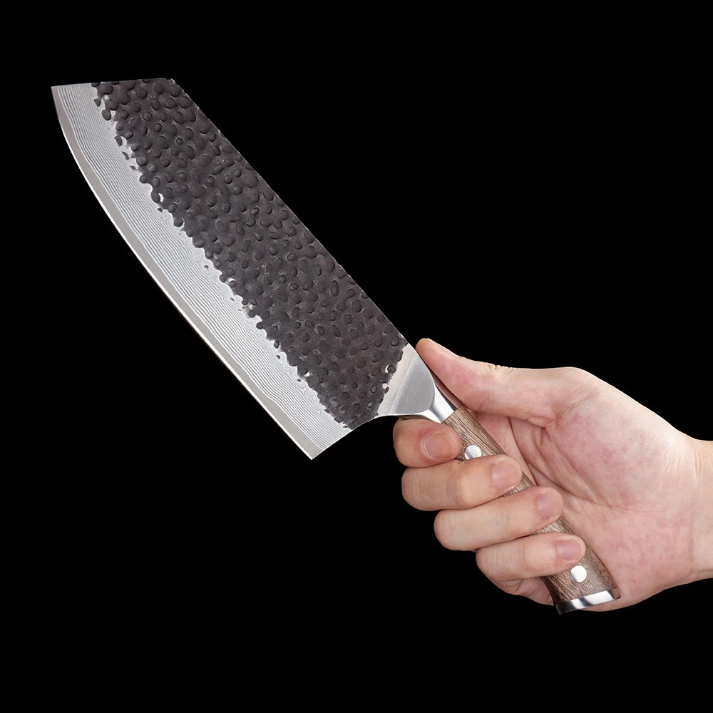Innovative black smith forge Chinese cleaver cooking chopper cleaver vegetable meat knife kitchen knives