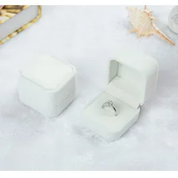 Flannel Jewelry Pendant Packaging Wedding Ring Box Stud Earrings Flocking Gift Box