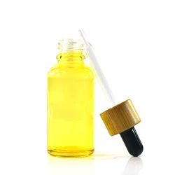 CBD glass pipette bottle  5ml 10ml 15ml 30ml 50ml 100ml essential oil serum matte black glass dropper bottle with bamboo lid
